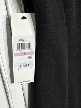 Calvin Klein Black Dress with Gold Zip Detail